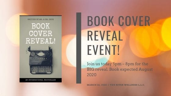 A book cover reveal event with the words " book cover reveal " in front of it.